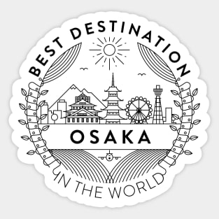 Osaka Minimal Badge Design Sticker